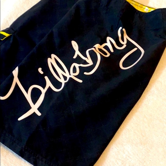 Billabong Pants - Billabong black and yellow board shorts
